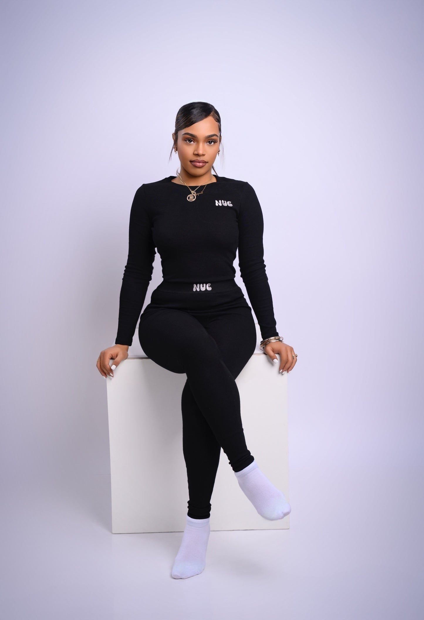 NUEbyKianaNelson Black Long Sleeve Legging Set