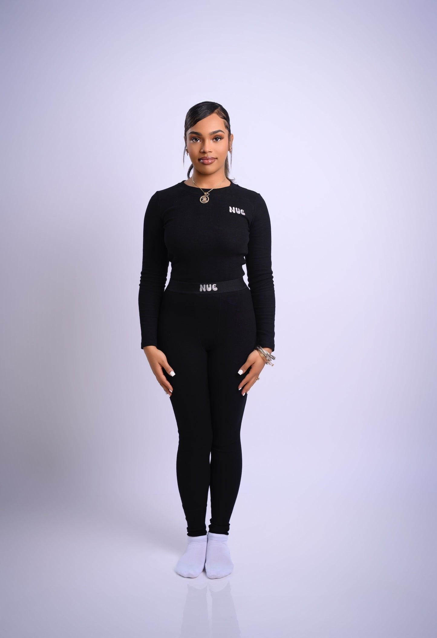 NUEbyKianaNelson Black Long Sleeve Legging Set