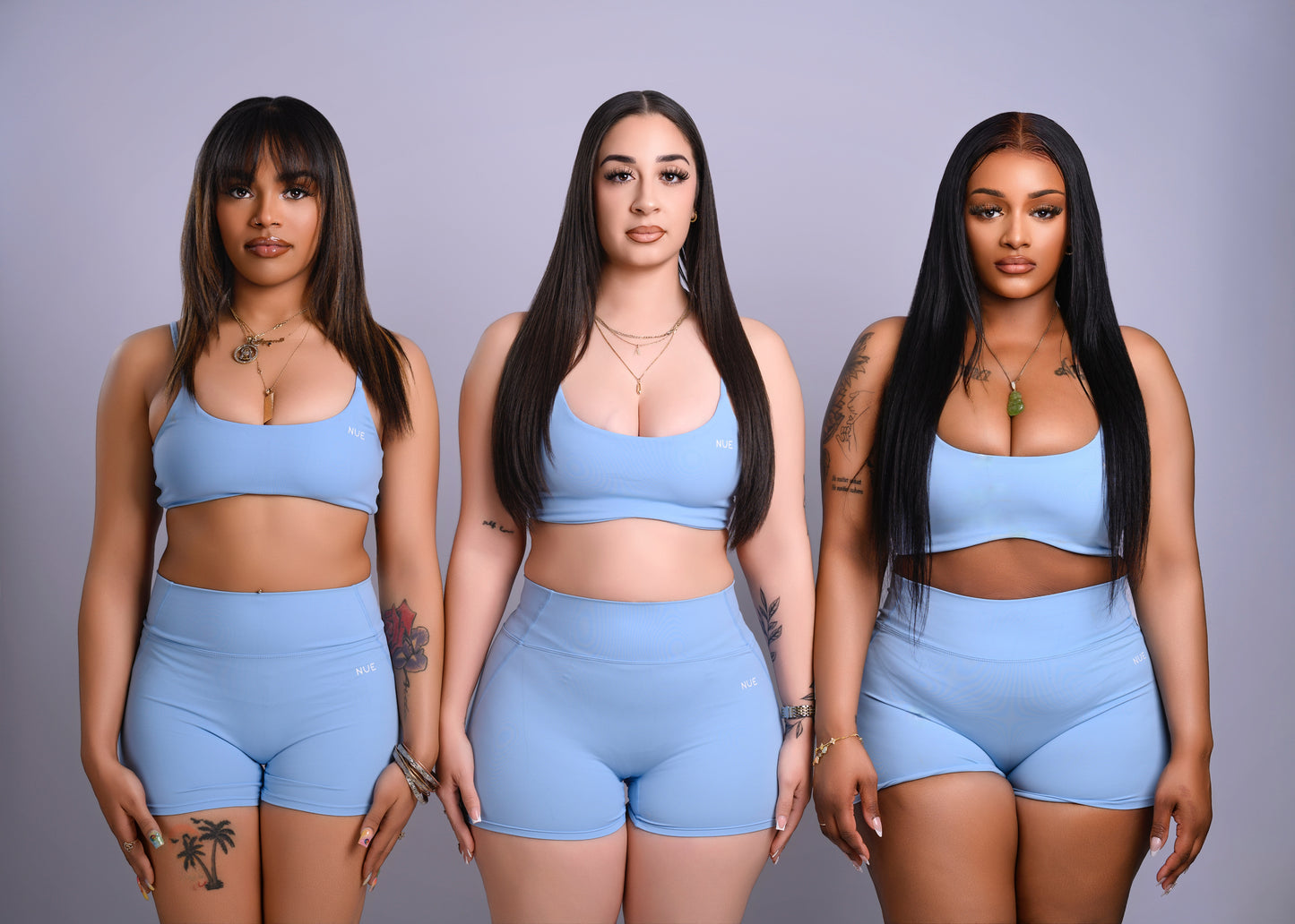 NUEbyKianaNelson Baby Blue Gym Shorts Set