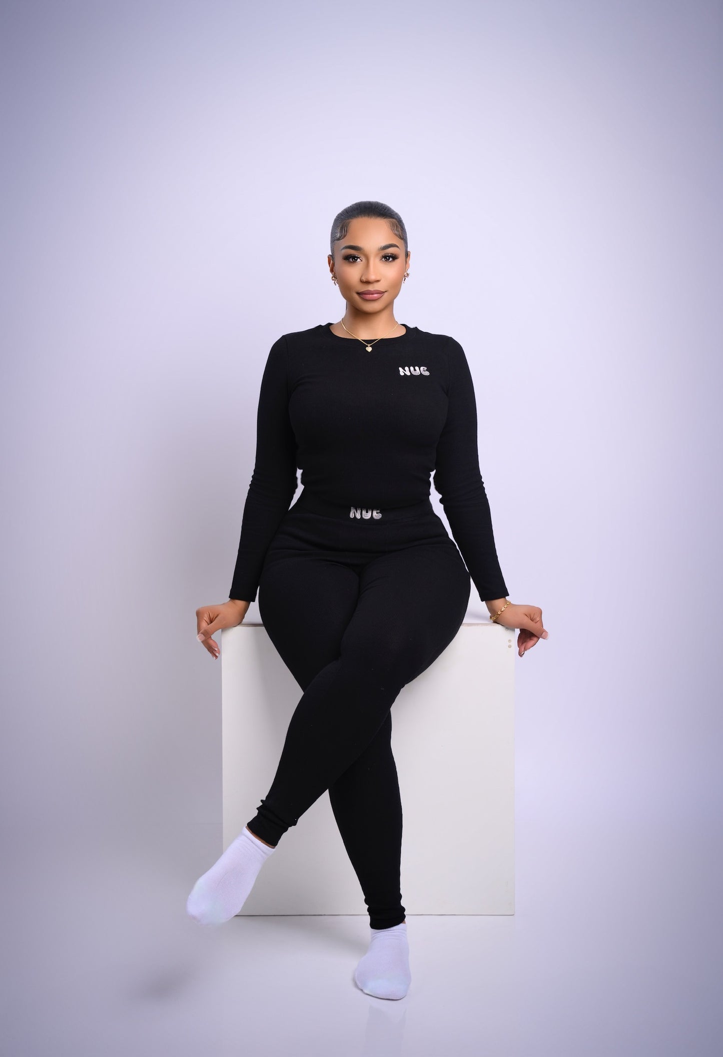NUEbyKianaNelson Black Long Sleeve Legging Set