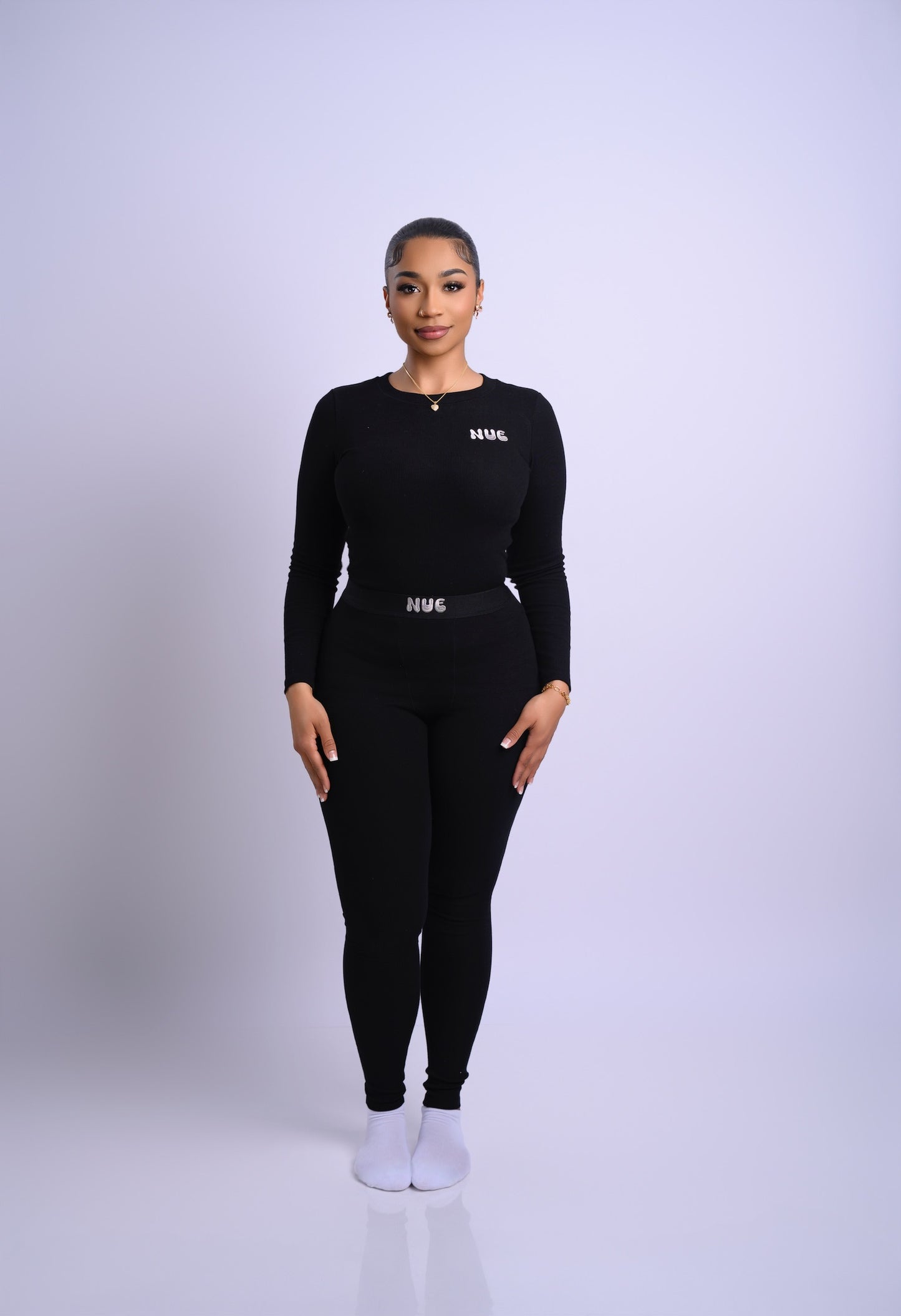 NUEbyKianaNelson Black Long Sleeve Legging Set
