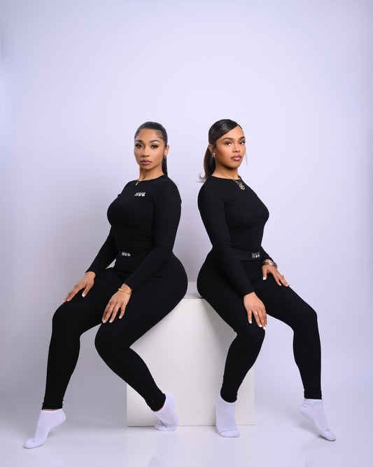NUEbyKianaNelson Black Long Sleeve Legging Set